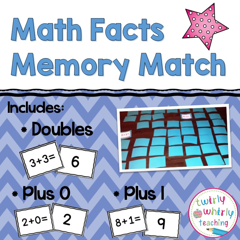 Math Facts Memory Match, freebie